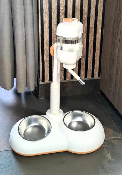 Distributeur abreuvoir d'eau 2 en 1