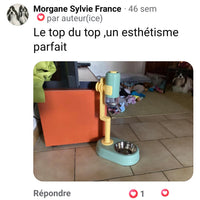 Avis Facebook : fontaine à eau anti-éclaboussures pour chien à poils longs