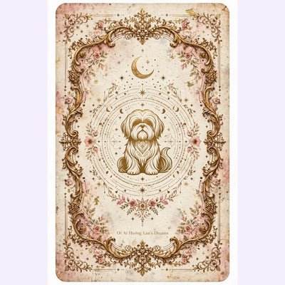 L'Oracle du Shih Tzu, carte dorée et crème