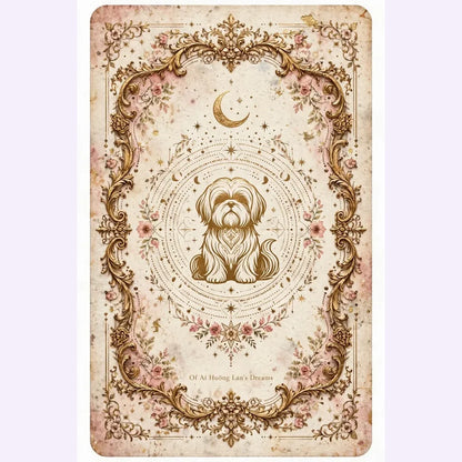 L'Oracle du Shih Tzu, carte dorée et crème